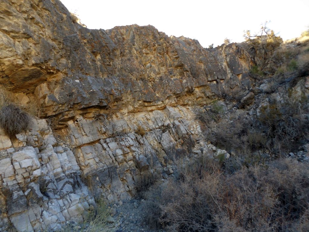 This was the 2nd major dry fall that we encountered in the canyon.  This one could not be climbed directly either: