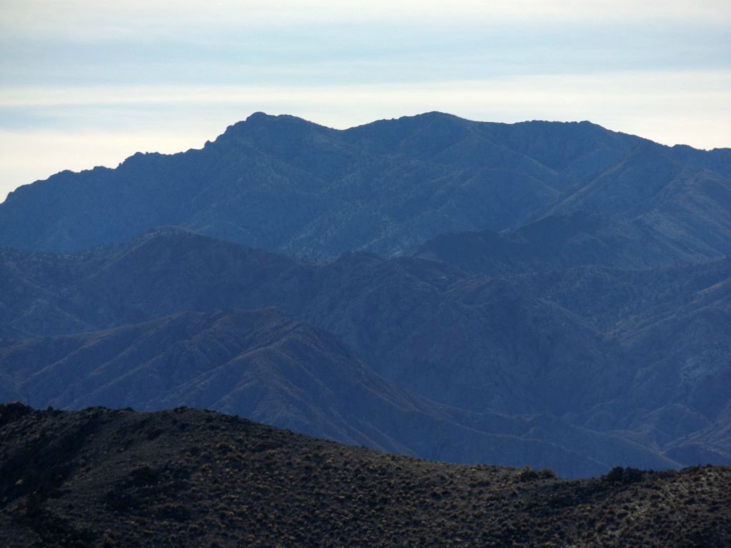 Dry Mountain was about 11 air miles away from where we were standing.  It is hidden just behind these peaks which are visible: