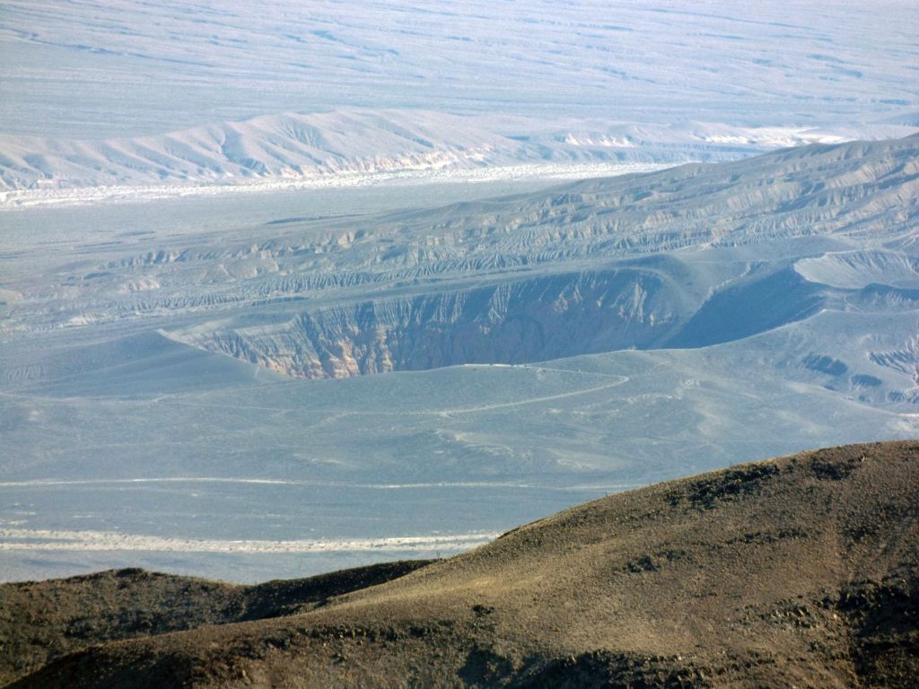 About 10 air miles away from us was Ubehebe Crater: