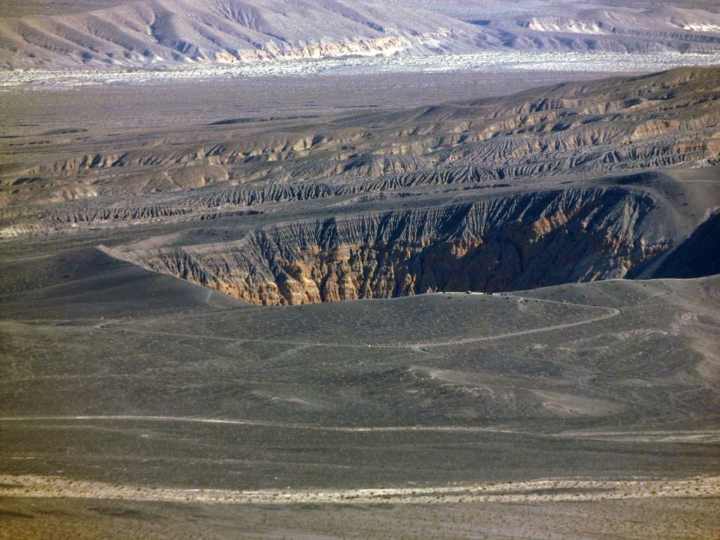 It looked like we could see about 2/3 of the way down into Ubehebe Crater.  Simply an incredible view: