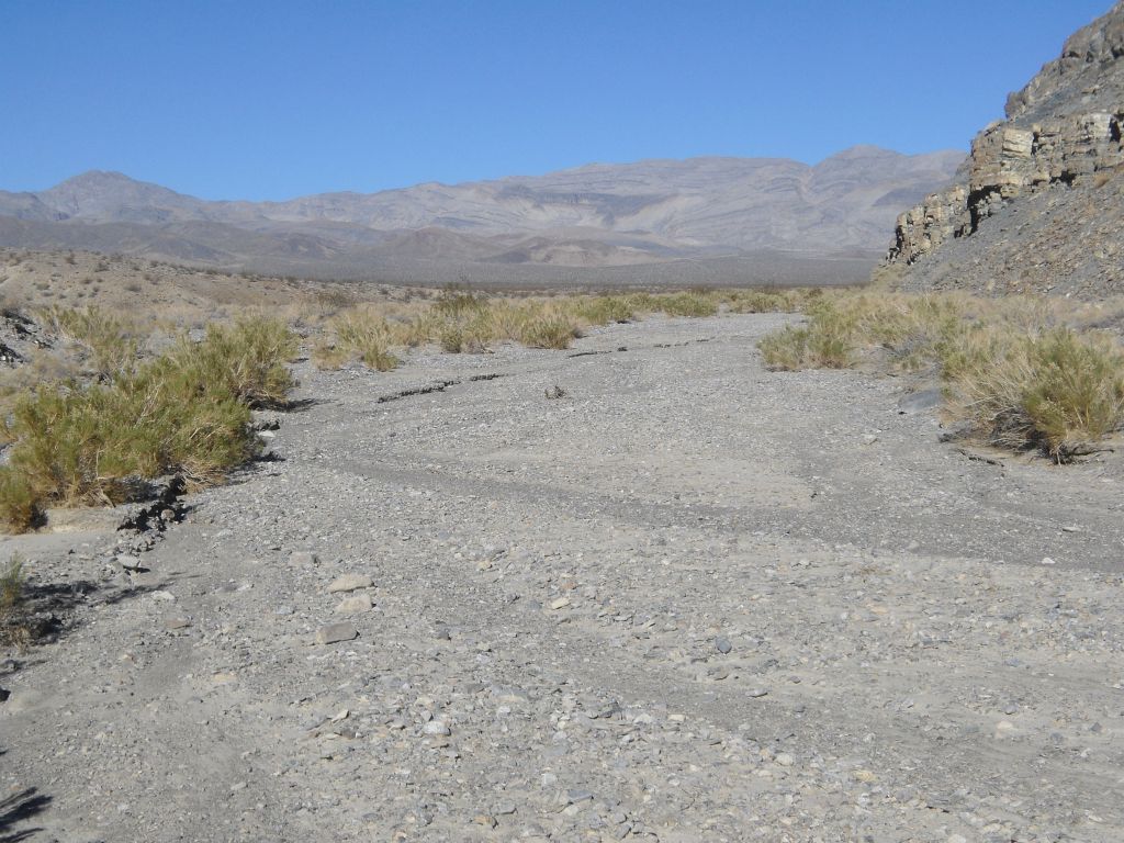 After hiking just over two miles from the overlook point high above the upper end of The Corridor, Corridor Canyon ended here and the vast open space of Round Valley came into view:
