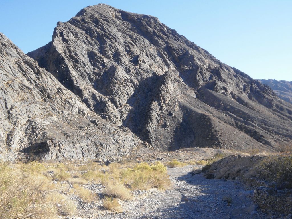 Finally, I reached the junction.  To the left up ahead, there is a side canyon leading to Ubehebe Lead Mine.  To the right, there is a side canyon leading into The Corridor.  I turned left and returned to my truck after a very long day of hiking: