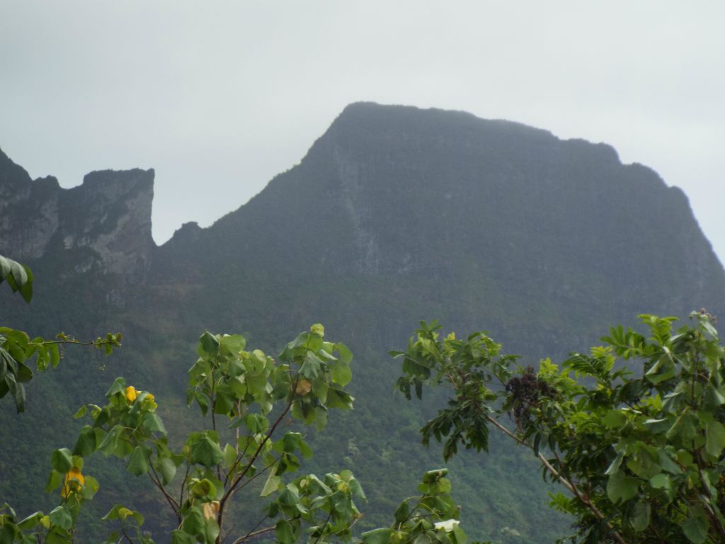 Continuing along to the right, this peak is the one directly next to Mount Tohivea.  It is a very prominent peak when viewed from Three Coconuts Pass: