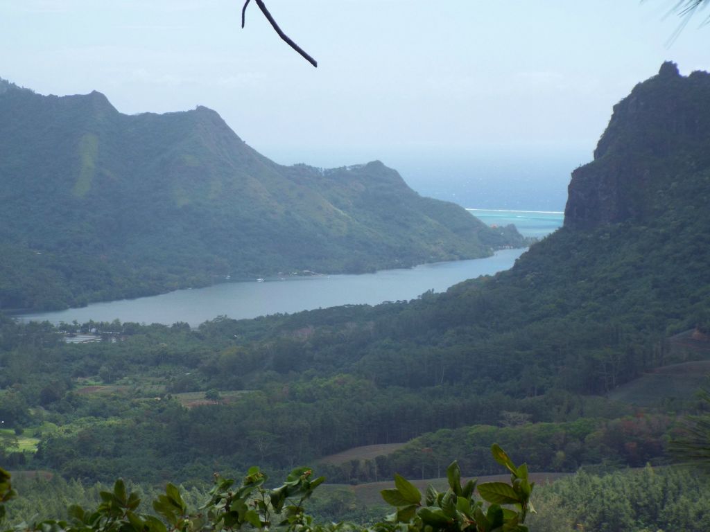 To the left of Mount Rotui is Opunohu Bay: