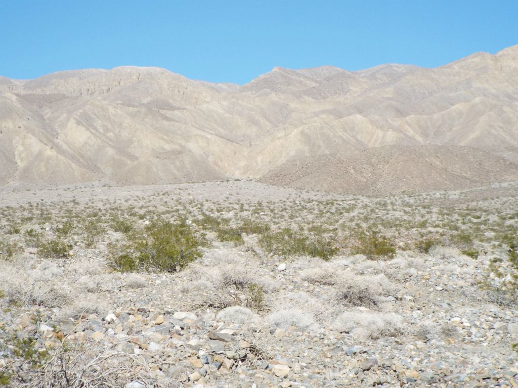 Eventually, we figured out that we needed to head toward the canyon located to the left of the small hillside which stuck out: