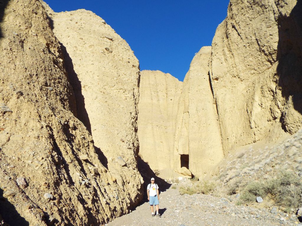 A picture of Steve in this beautiful area of high walls and rock cathedrals: