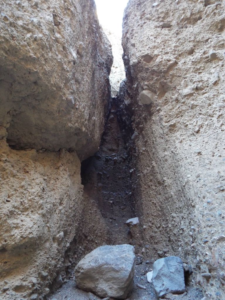 The hike through the main canyon comes to an abrupt end at this major dry fall: