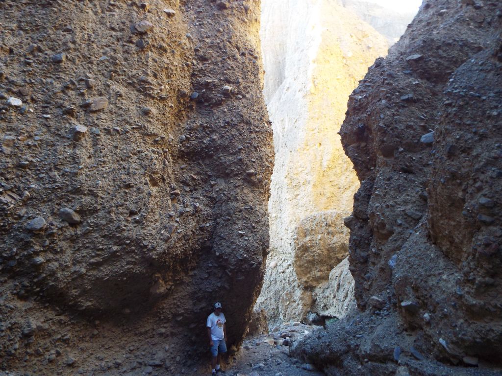 Nice lighting in this picture of Steve with the narrows that we had just passed through in the background.  The height of the walls was immense in this area: