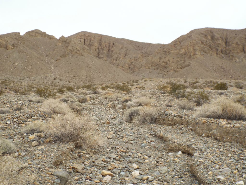 Upon returning to the wash below, we had to contend with some rough terrain filled with many small drainages: