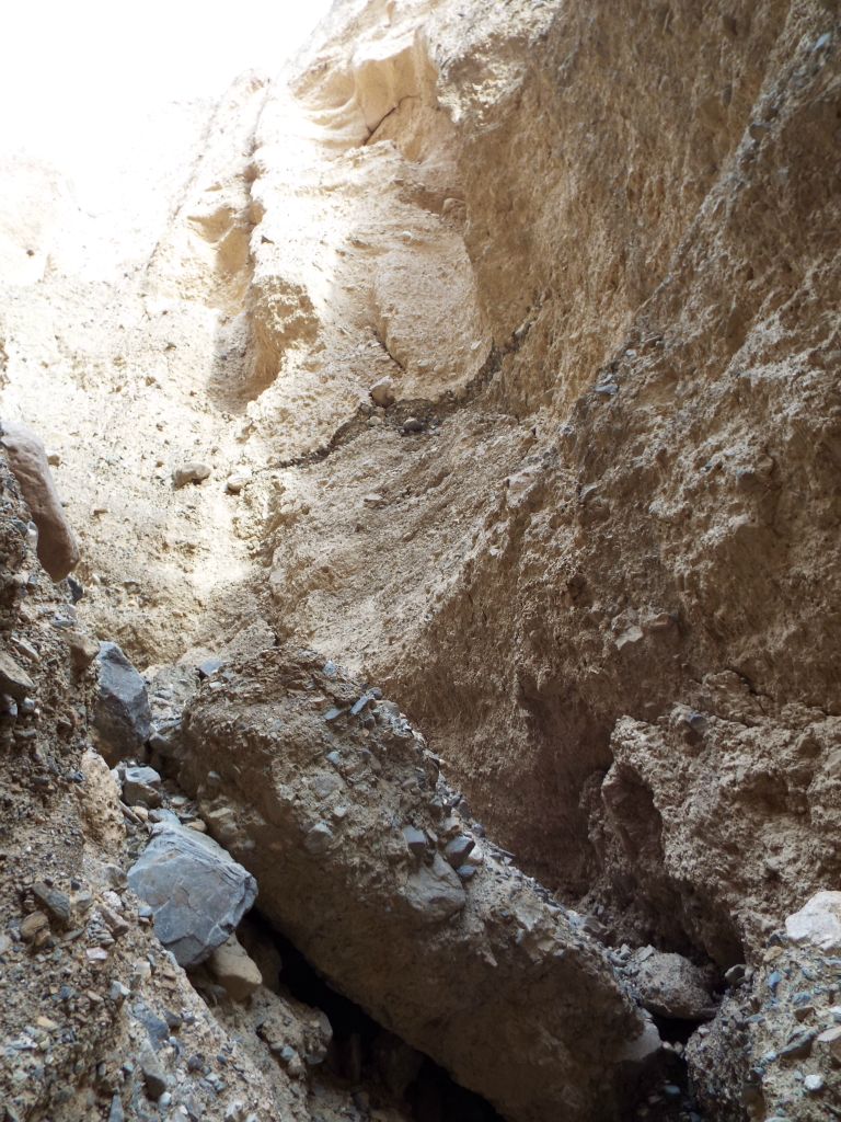 For instance, this large fallen boulder must be climbed around: