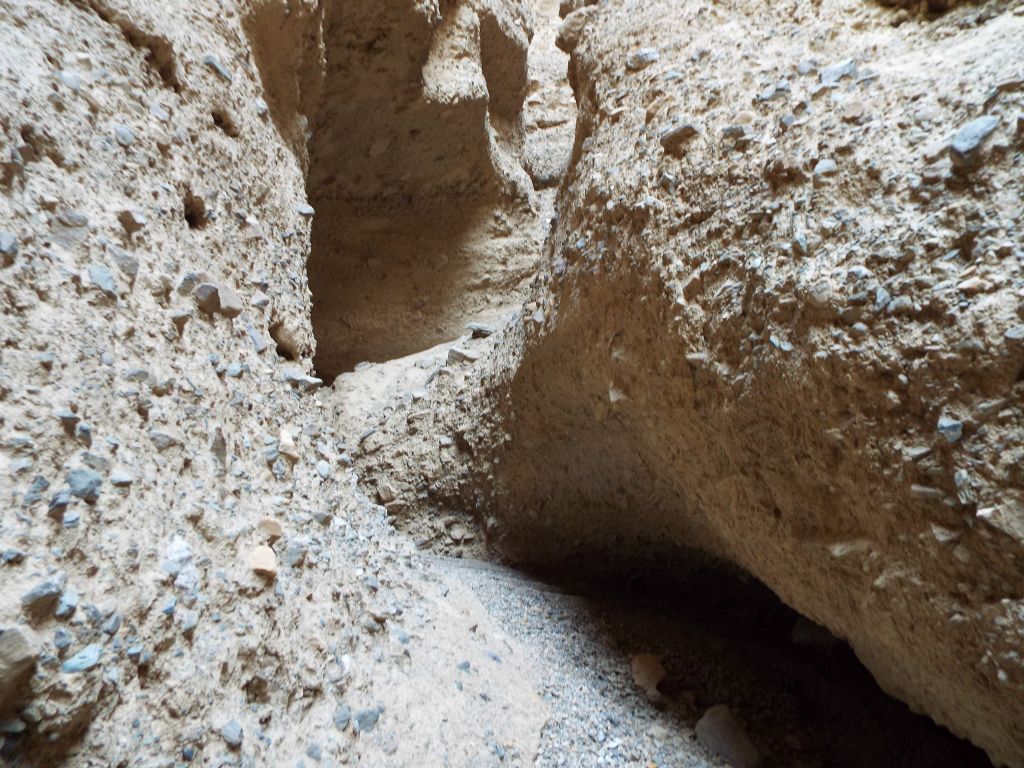 This is the slot passage as it looks at walking height: