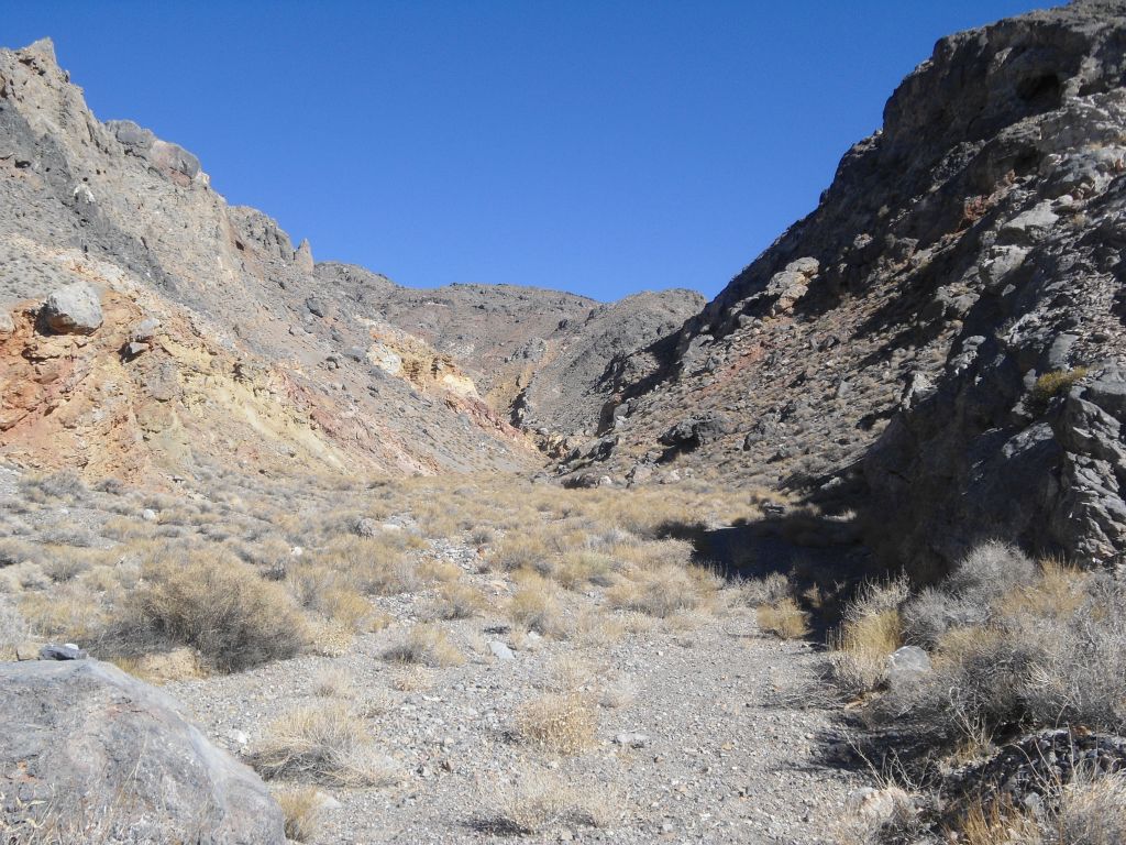 Entering the 2nd Narrows of Nova Canyon.  The canyon doesn't get extremely narrow until you reach the Gorge Area (for those who can):
