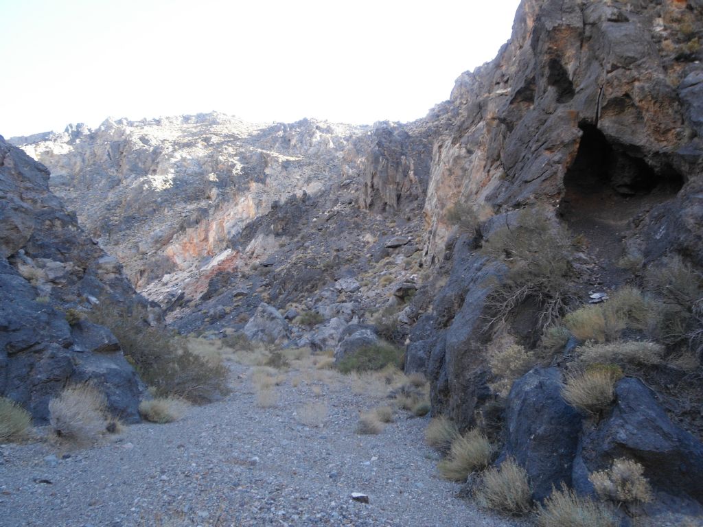The Gorge Area cuts through a section of high cliffs made of solid rock: