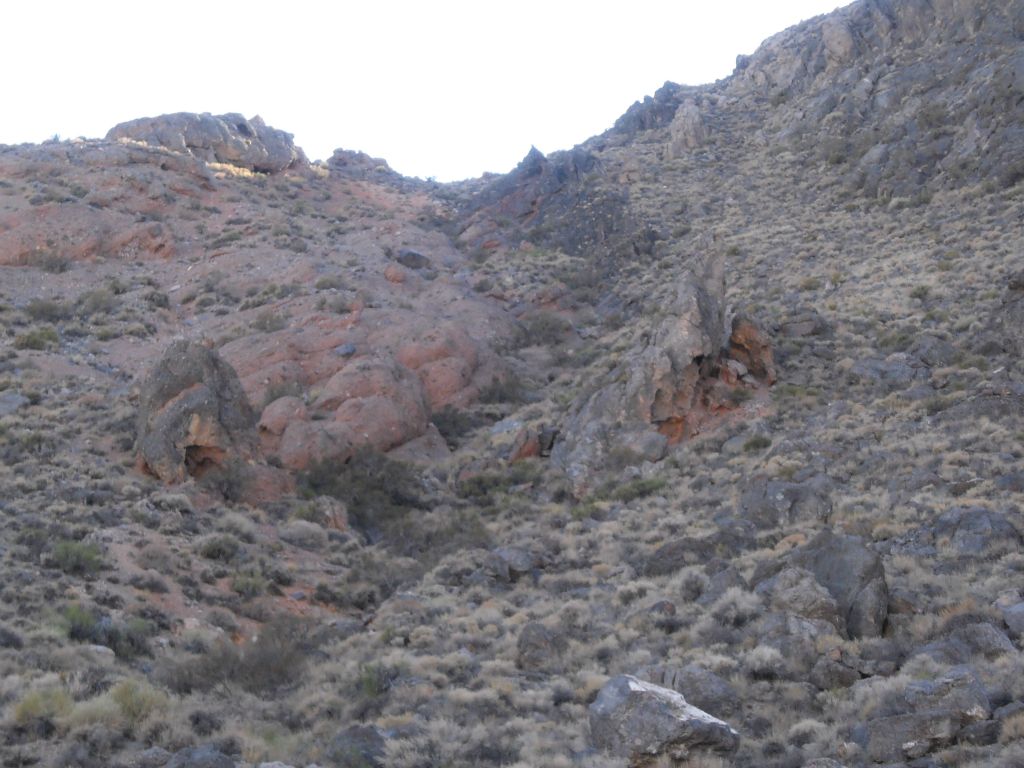 Up on the hillsides there were still rock formations but to a much lesser degree: