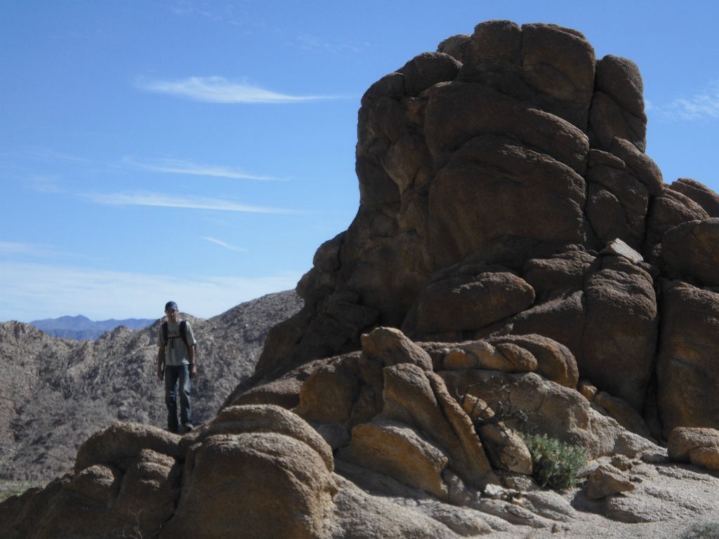 A very scenic rock formation which was just above the canyon wash:
