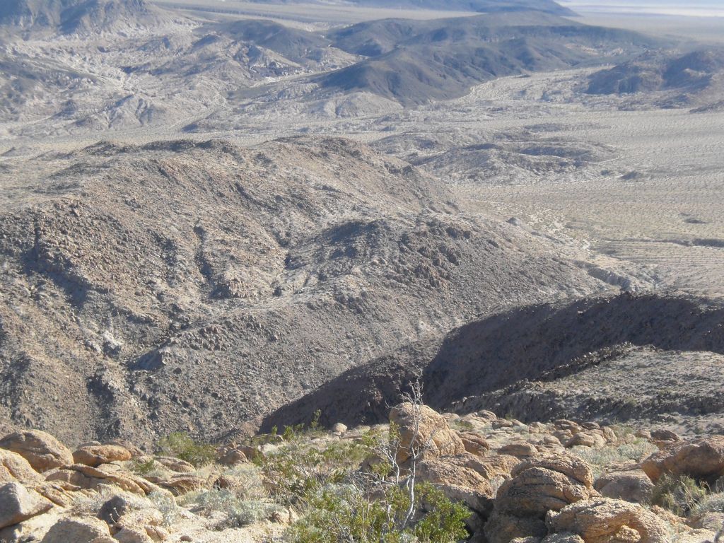 Upper Granite Canyon is just below us and Upper Through Canyon can be seen in the distance:
