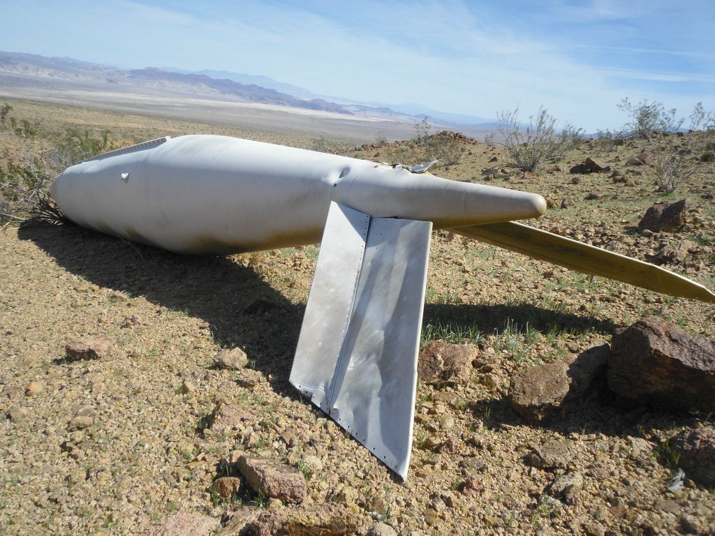 View from the back of the tail section and fuel tank: