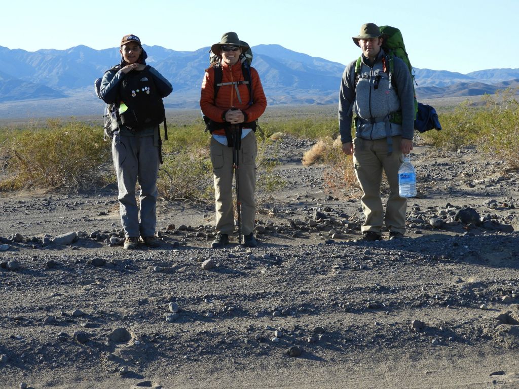 Jordan (left), Tom (middle), and Steve (right) as we started out from Warm Springs Rd: