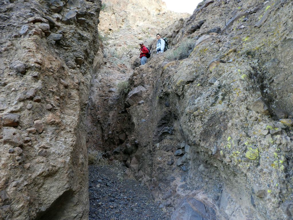 Jordan and Tom progressing up the canyon past the four major obstacles: