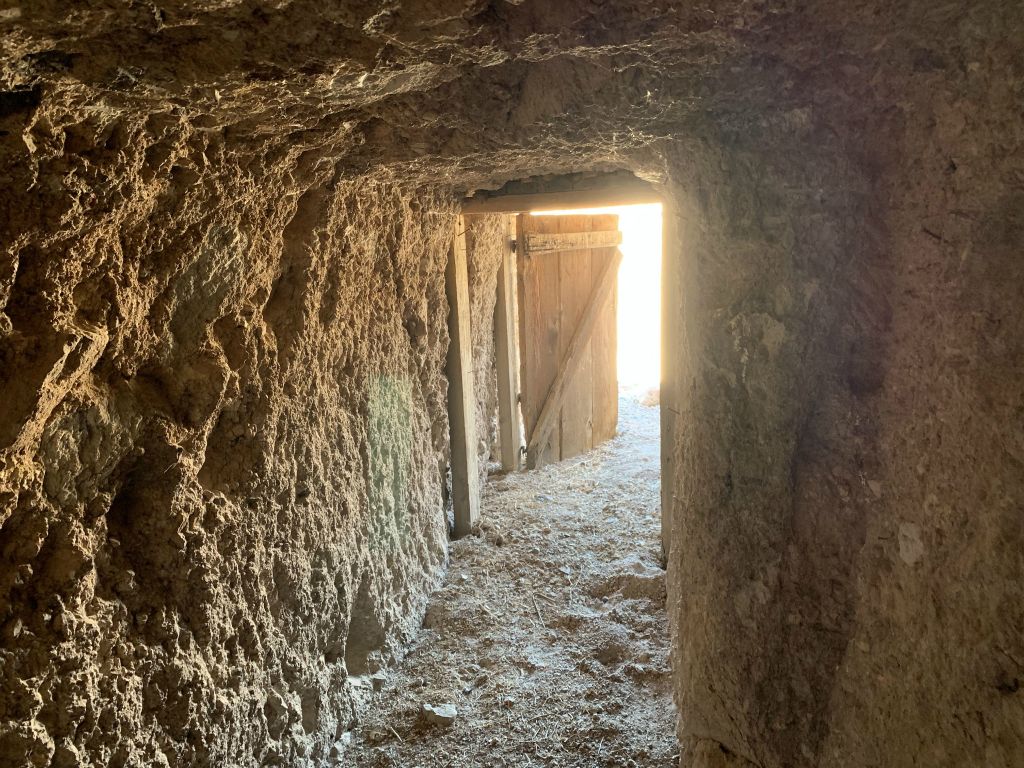 A miner likely lived inside of this shelter for some time: