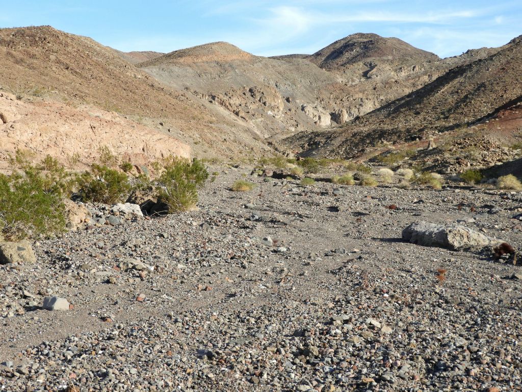 A little over 1 mile into NEEC Canyon, this view of the first set of narrows ahead can be seen: