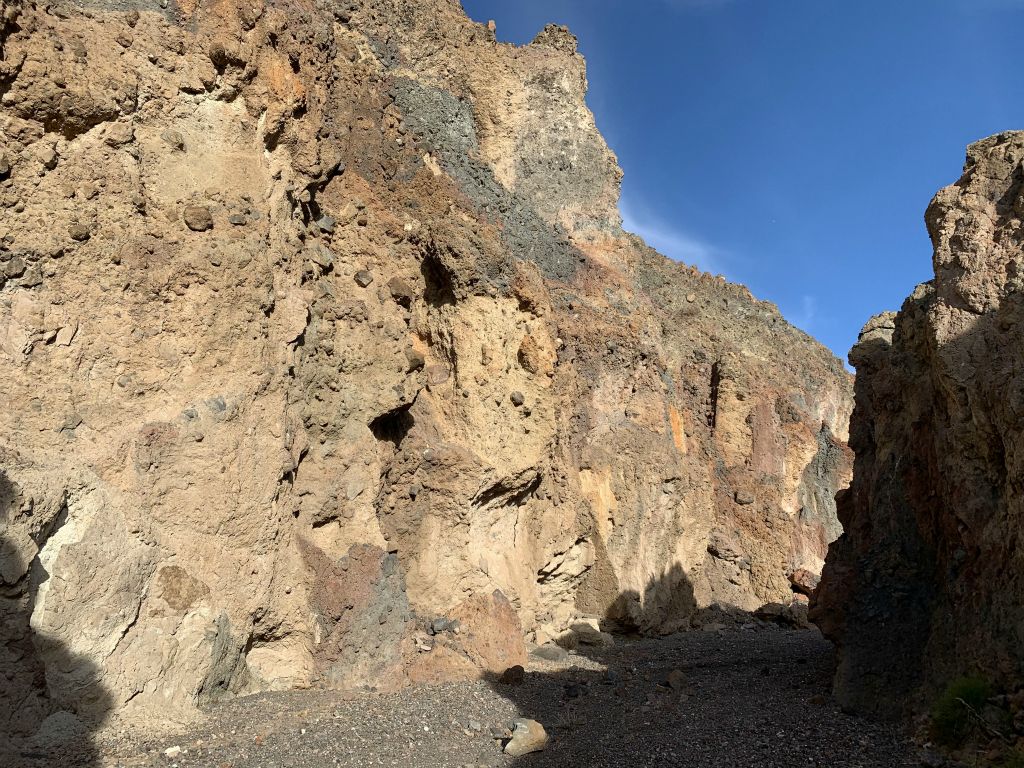 This area is reminiscent in some ways of nearby Kaleidoscope Canyon in the next mountain range over: