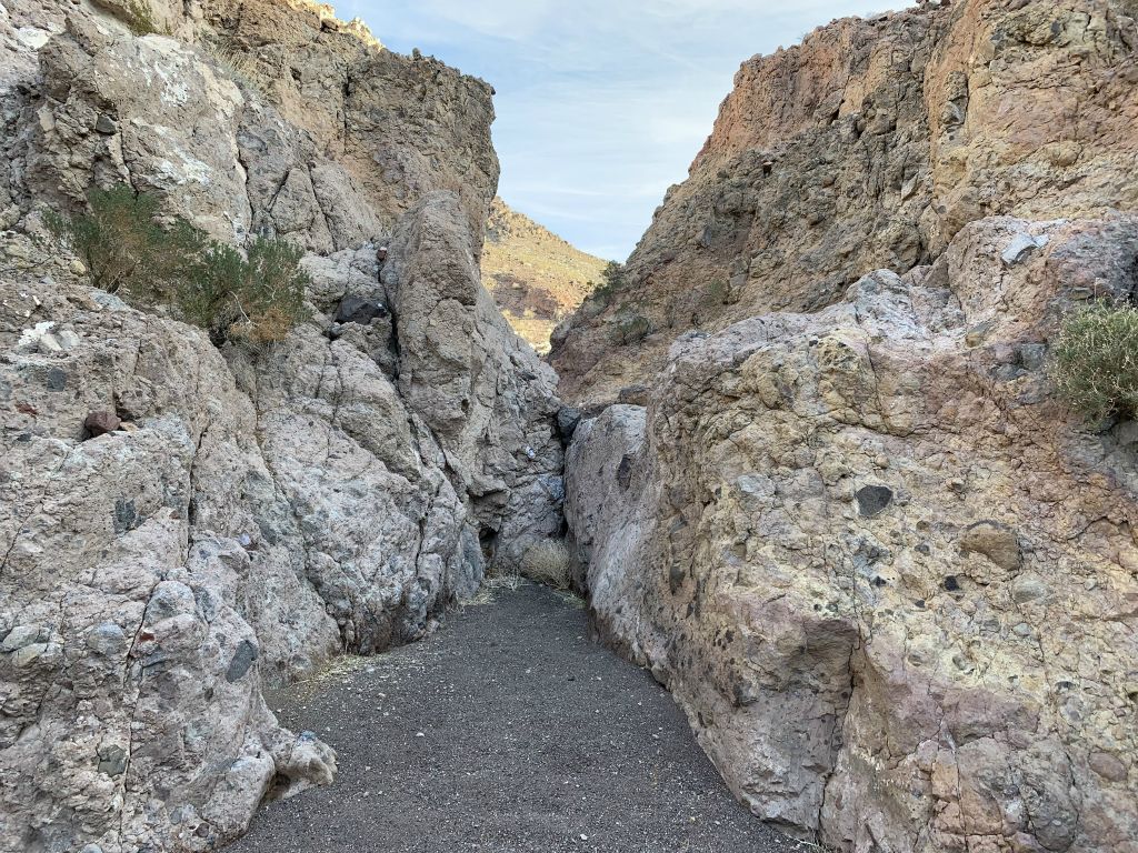 If you look closely at the rock, you can see various shades of pastel colors: