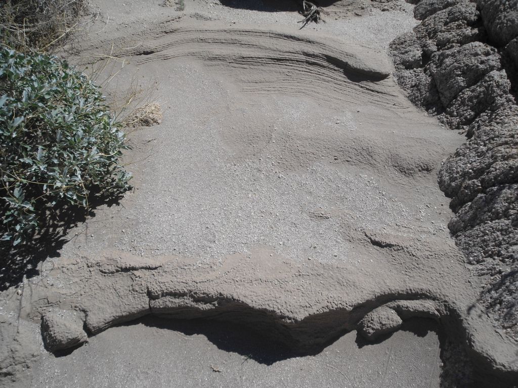 The first appearance of sand in lower Sand Canyon: