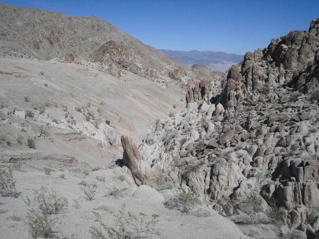 Looking back down Sand Canyon during the hike to the ridge: