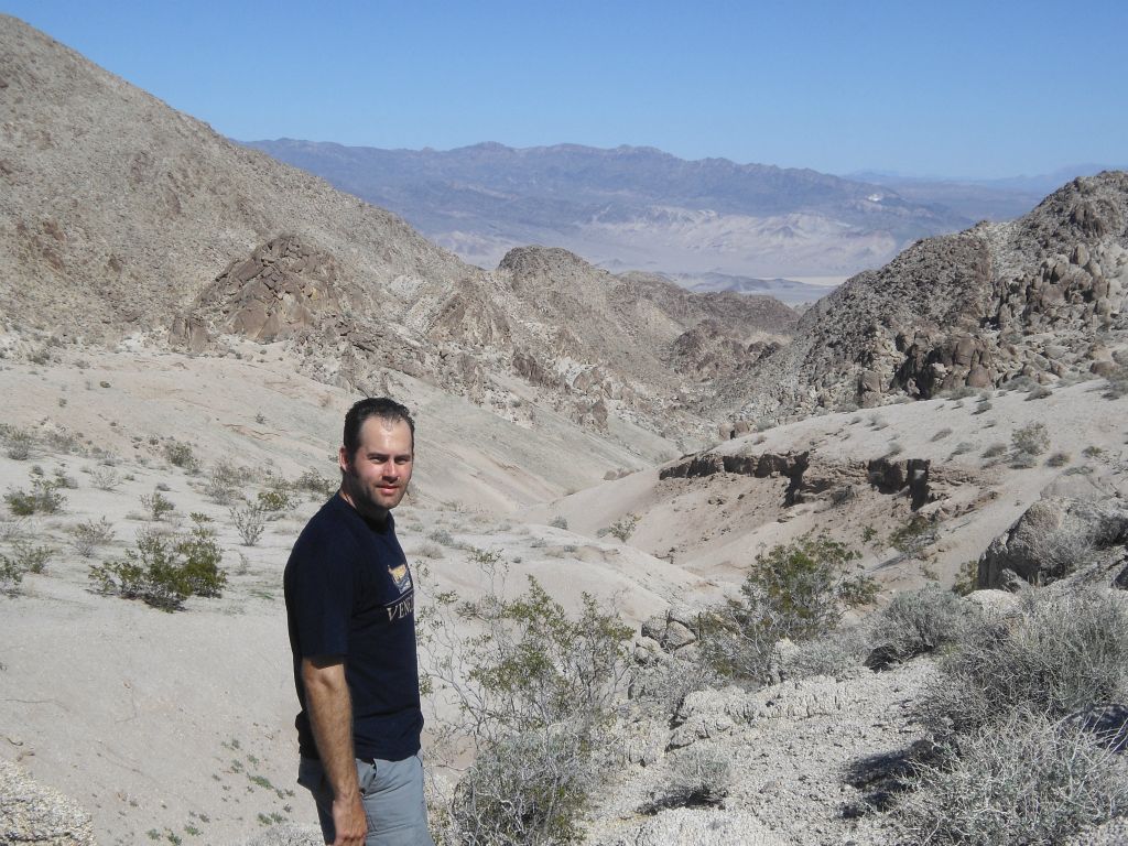 A picture of Steve while looking down Sand Canyon: