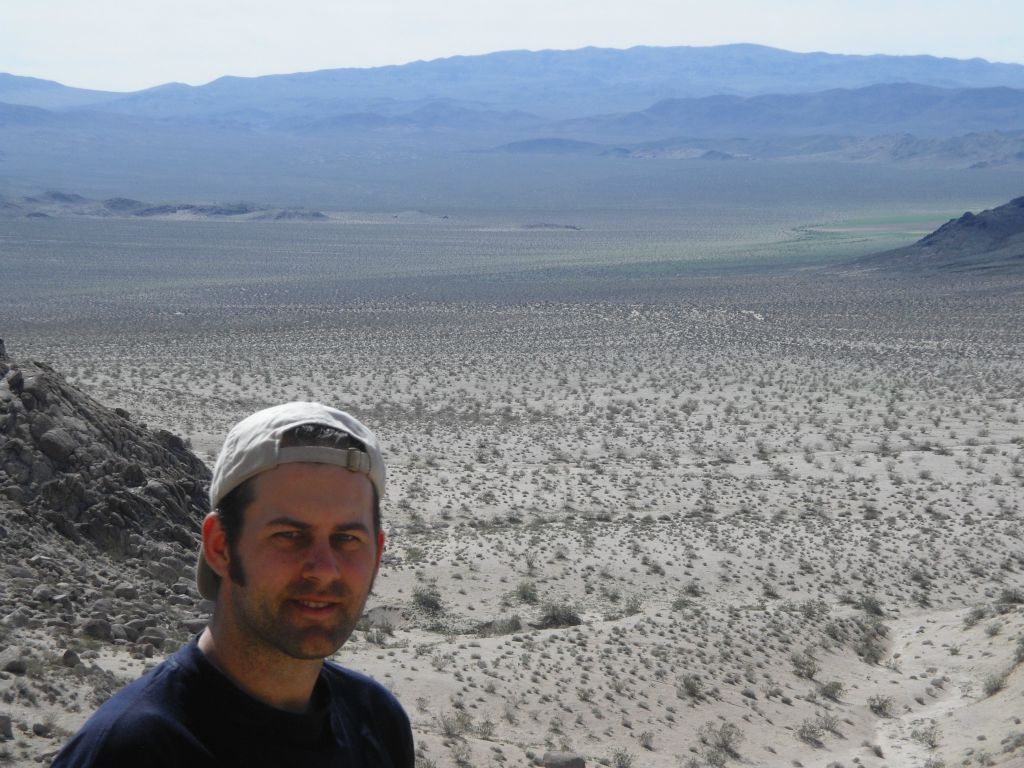 Steve with Owl Lake in the background.  Truly an unforgettable Death Valley moment for the ages: