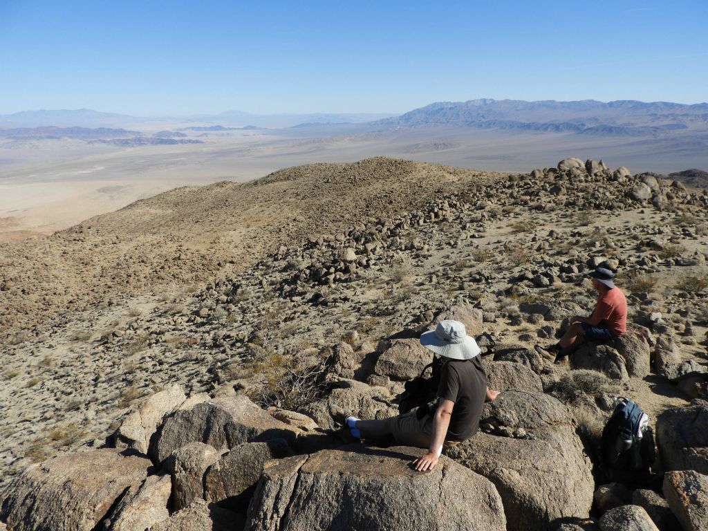 Our hikers enjoying the views looking out to the southeast: