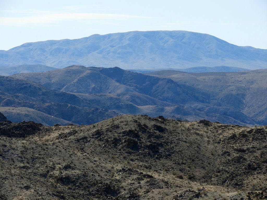 Zooming in on the portion of the Quail Mountains which is located outside of park boundaries on military land:
