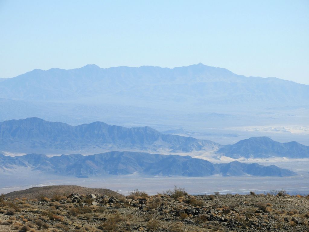 View to the east from Spring BM showing Kingston Peak (7,336 feet) in the background range: