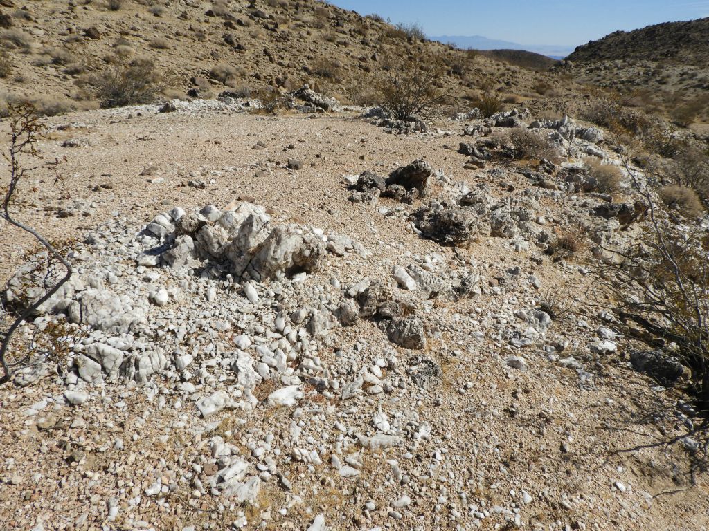 We found a small area of quartz as we climbed out of the wash and began another short crossover: