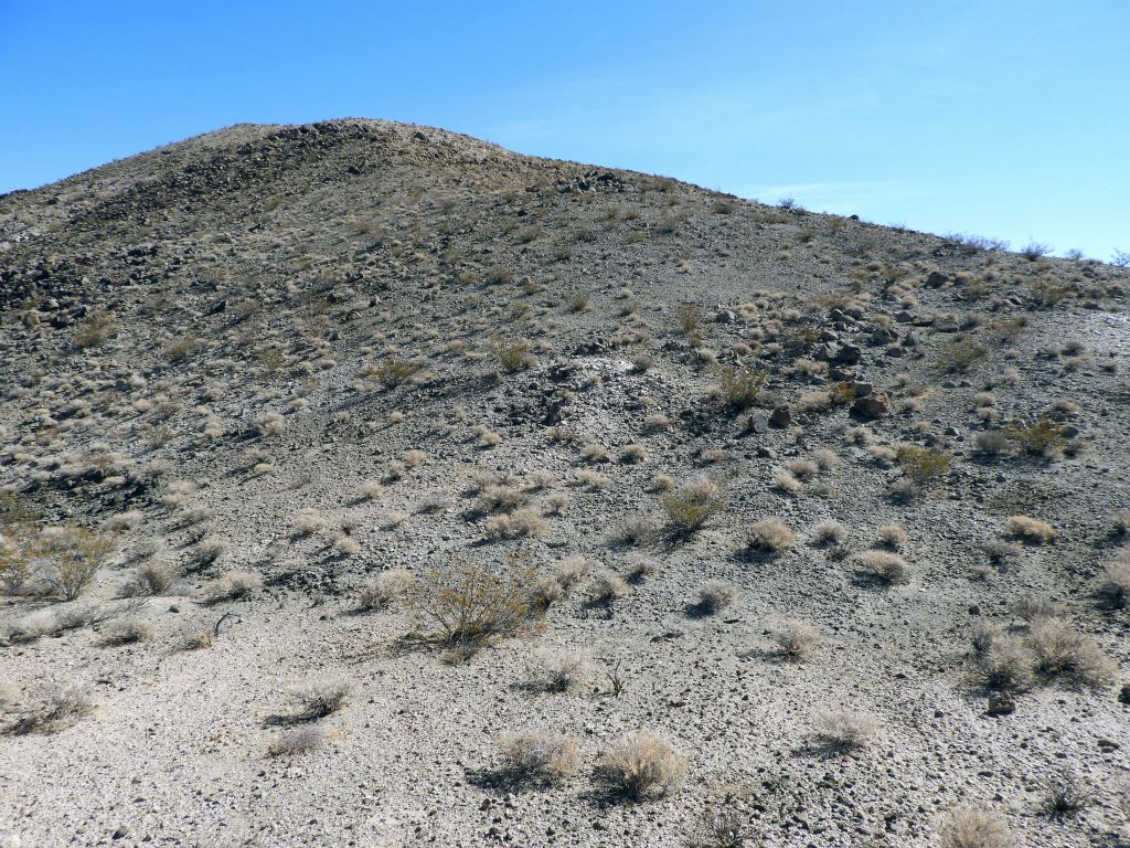 Looking up at peak 931T, which is very close now and the next objective to reach: