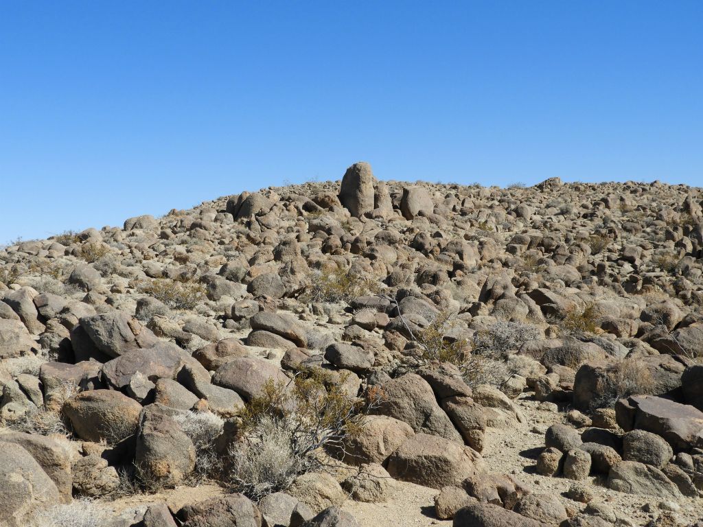 Another boulder field to cross on the slopes of the summit: