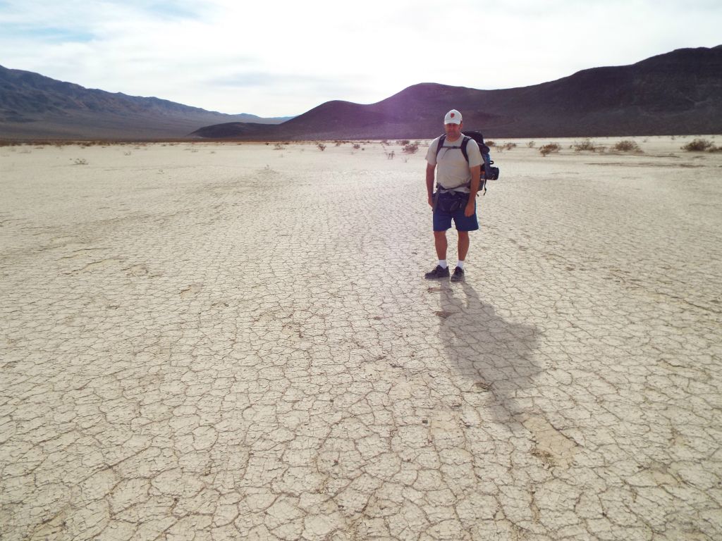 One more picture of Steve looking back to the south down Wingate Dry Lake:
