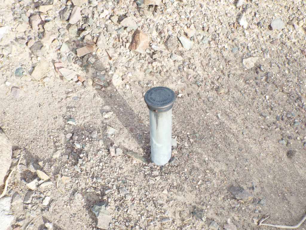 The second of the four benchmarks that we found along the old Wingate Wash Road: