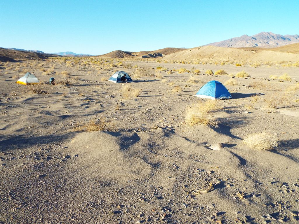 Arriving at the mouth of Wingate Slot Canyon, we set up camp for the night.  Here, we have woken up the next morning to another beautiful day: