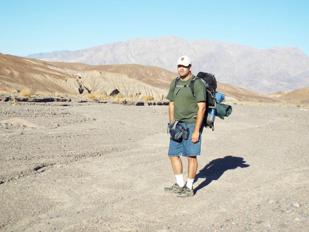 A picture of Steve on Day 2 of our Wingate Wash backpacking trip: