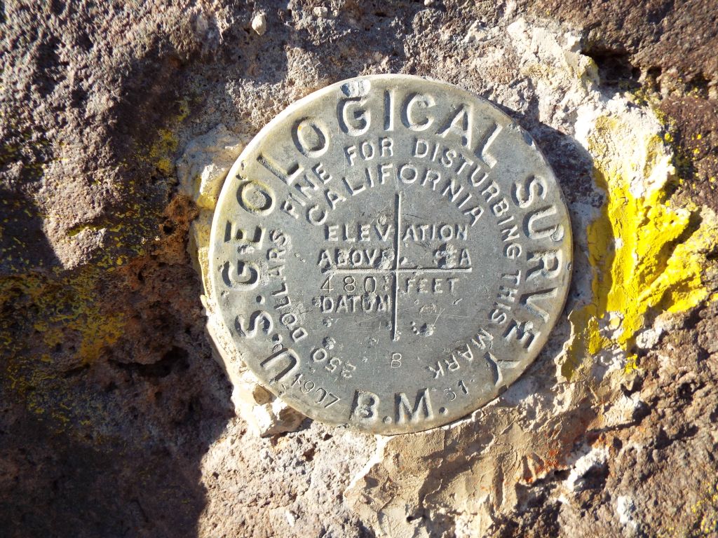 This benchmark listed the elevation as being 480 feet.  This confirmed that we had found the 478 Mine being that the elevation was only 2 feet in difference: