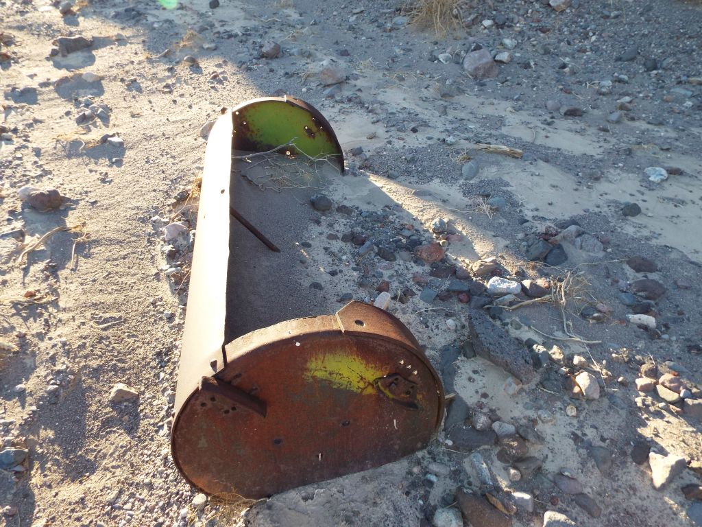 Old mining relics continued to be spotted in the wash every once in a while:
