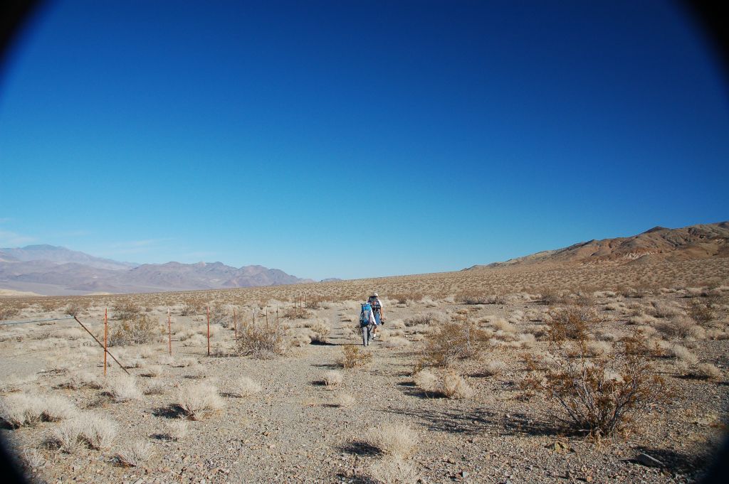 Turning to the north, we now followed the fence line of the military boundary: