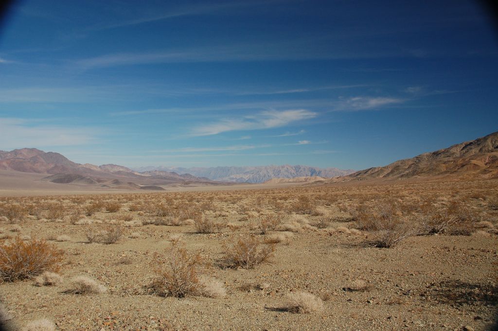 We were crossing a vast empty space of open desert along the western Owlsheads: