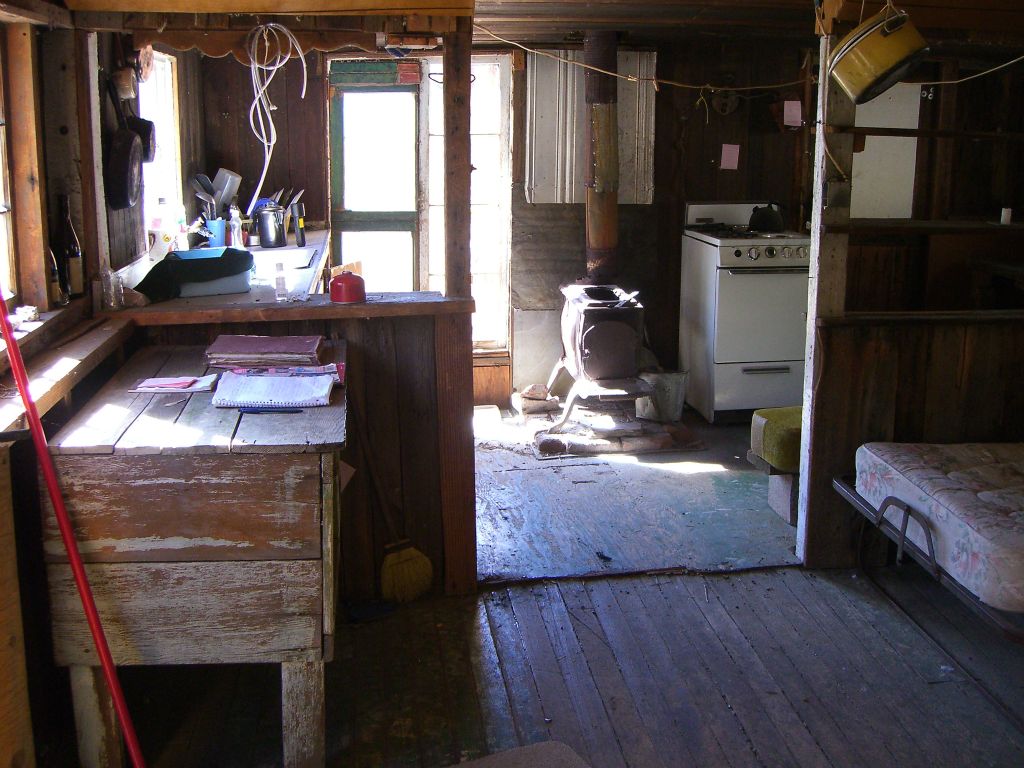 A look inside the Overflow Cabin.  On a 2011 trip, this cabin was found to be in better shape than the Hilton.  So you never know what to expect:
