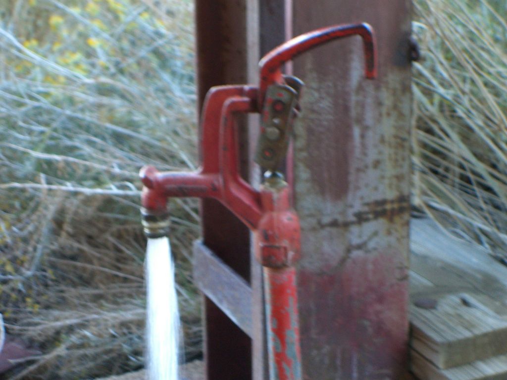 We found this pump for getting fresh water to be working perfectly near the machine shop pictured above.  But we still ended up filtering our water before drinking.  Many times, this pump is not operational and water has to be obtained from either the water tank or Water Canyon: