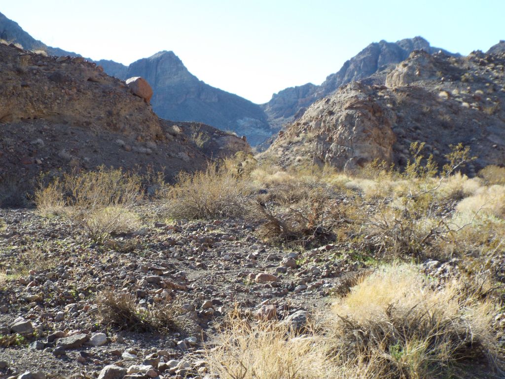 The Lost Spring Canyon 1SC has one major constriction in it, seen here as we approached it: