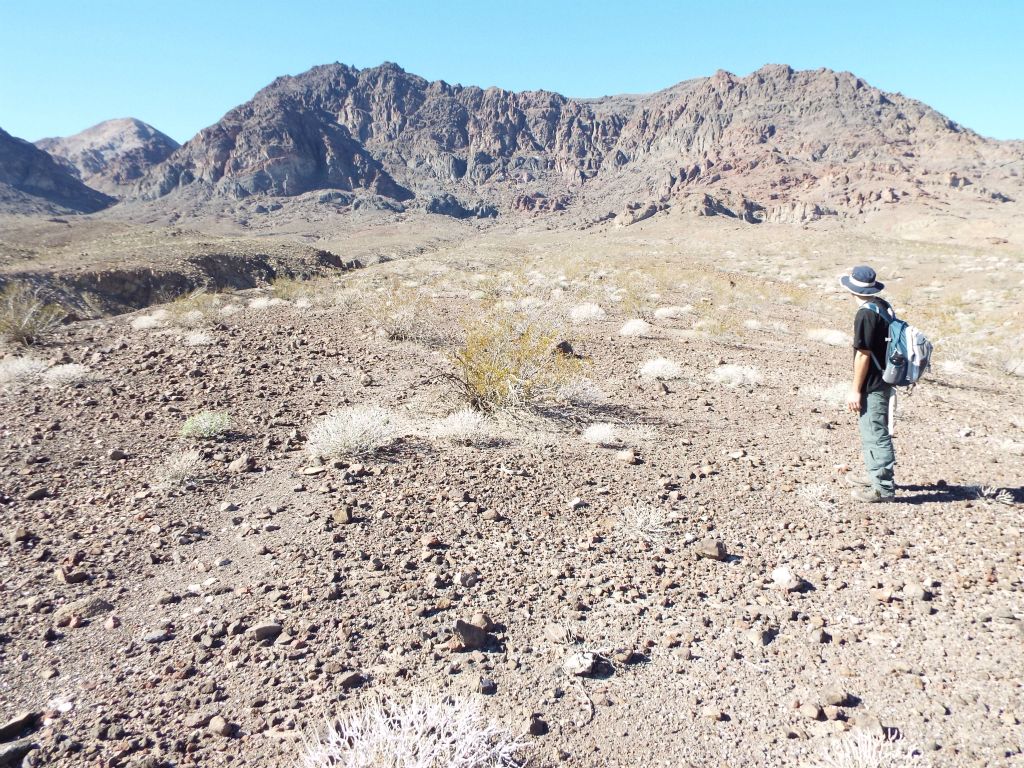 Jim looking ahead to our ultimate goal of Sugarloaf Peak: