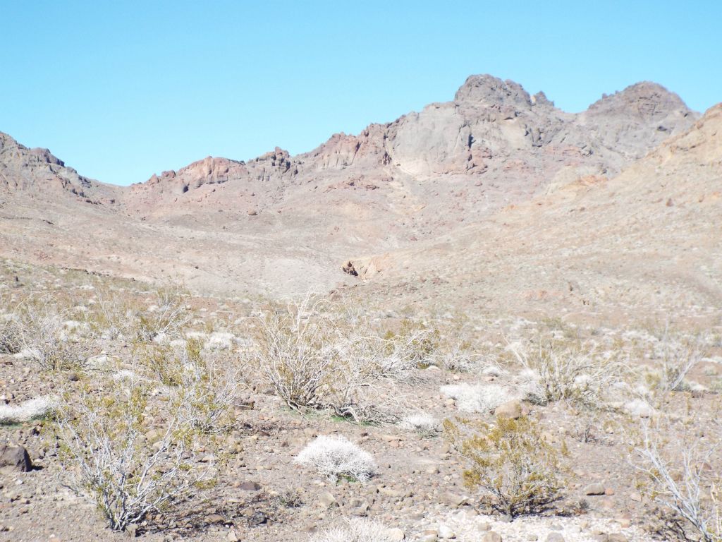 Off to our right, we could see some drainages heading up to another low saddle in the distance.  But this was not our route: